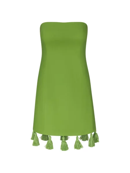 Rochie mini Simon Miller fără bretele de costum mini verde
