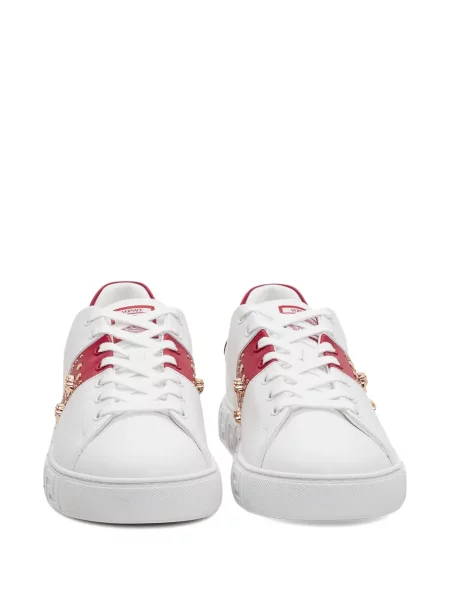 Sneakerși Versace cu tepi alb