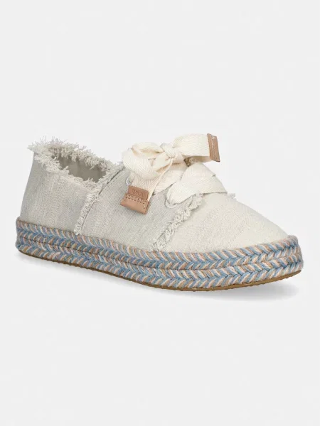 Toms espadrile pentru femei CAROLINA LACE UP bej