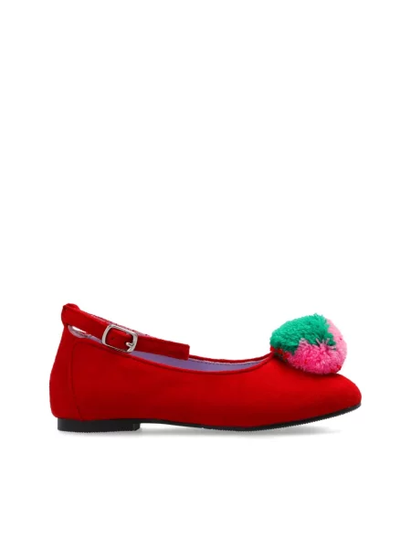 Balerinki dziecięce Stella Mccartney czerwone