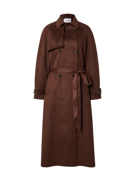 Noar studios Palton de primăvară-toamnă SUEDE COAT' maro