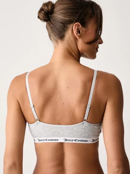 Juicy Couture podprsenka s bavlnou REN BRALET sivá