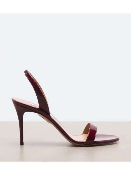 Sandale Aquazzura din piele de lac slingback