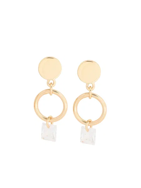 DKNY Cercei DROP / transparent auriu