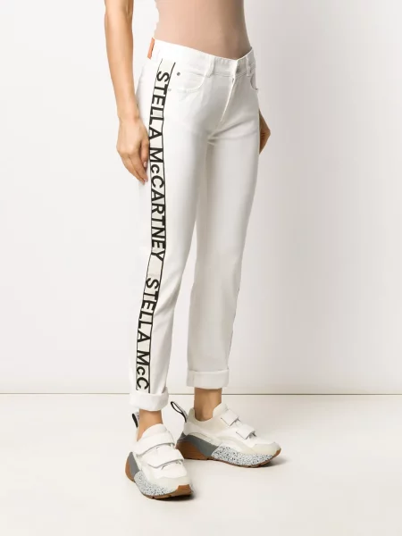 Skinny jeansy skinny Stella Mccartney białe