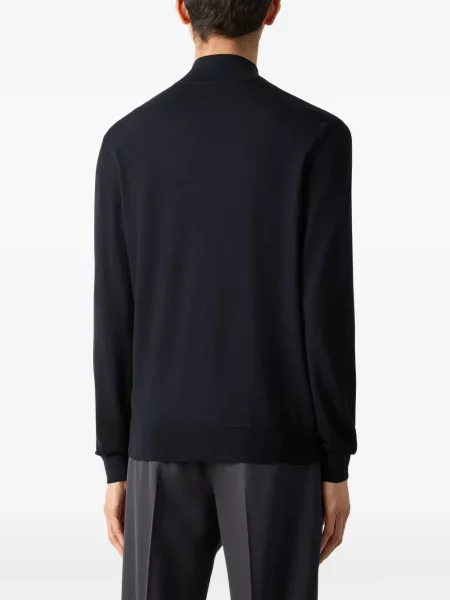 Vlněný kardigan Zegna modrý