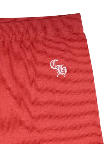 Шорти Chrome Hearts със сърца с автограф червено