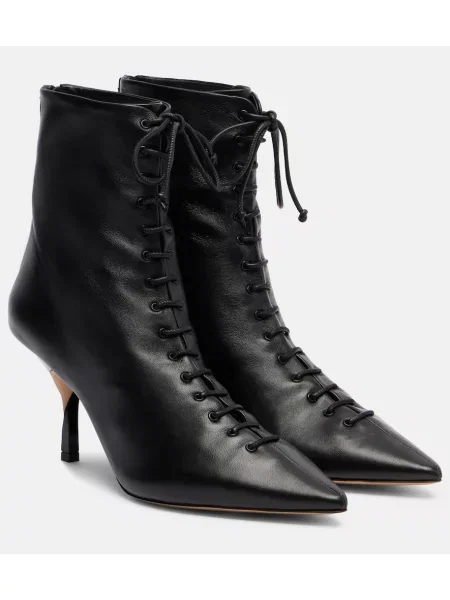 Cizme scurte Jacquemus din piele negru