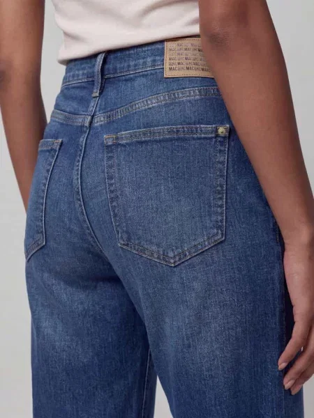 Jeansy barrel w kroju loose fit z mieszanki bawełny z dodatkiem modalu model DANNI' Mac niebieskie