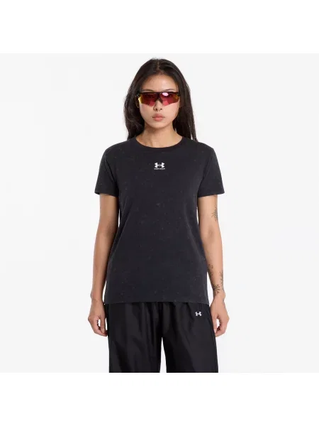 Tricou Under Armour Rival Cotton Wash SS Black L negru