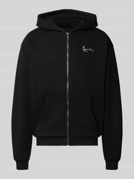 Bluza rozpinana o kroju regular fit z wyhaftowanym logo model ‘Chest’ Karl Kani czarna