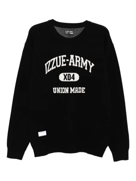 Pulover Izzue cu imagine negru