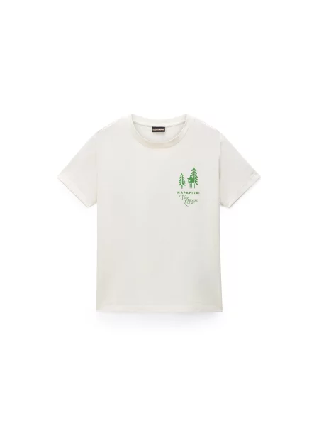 NAPAPIJRI Tricou Bliss verde / natural alb