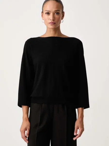 Twinset pulover pentru femei cu vâscoză negru