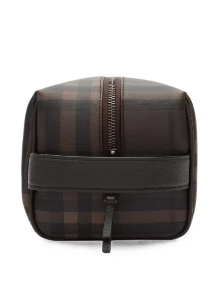Geantă Burberry în carouri maro
