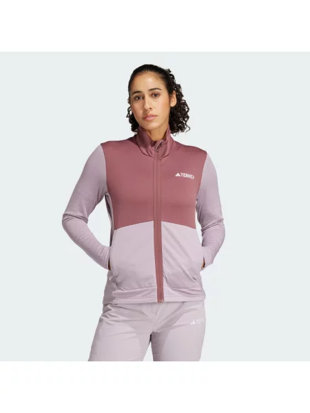 Bunda Terrex Multi Light Fleece Full-Zip vínová
