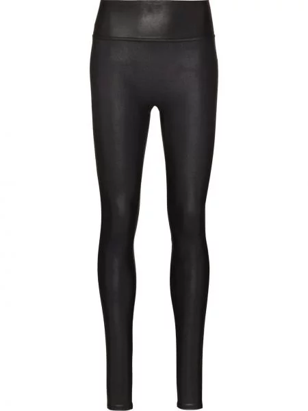 Legginsy Spanx skórzane czarne