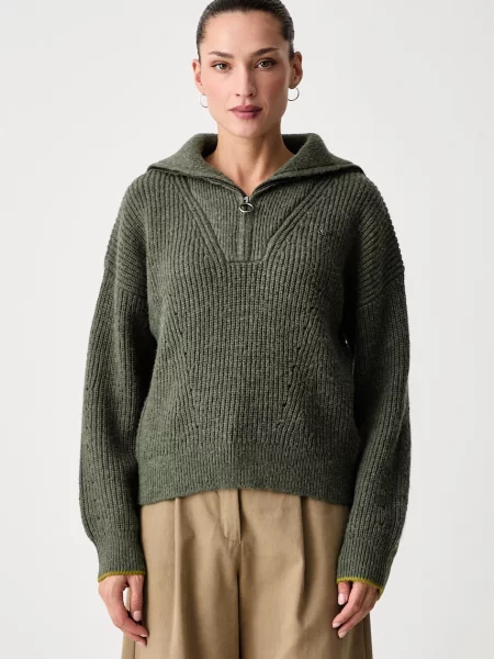 Scotch & Soda sveter dámsky s prímesou vlny zelená