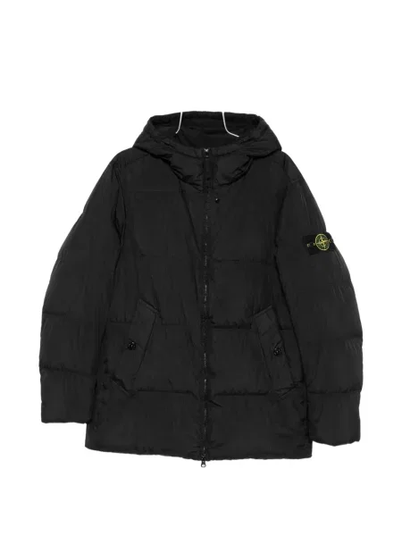 Matlasat geacă Stone Island cu strasuri negru
