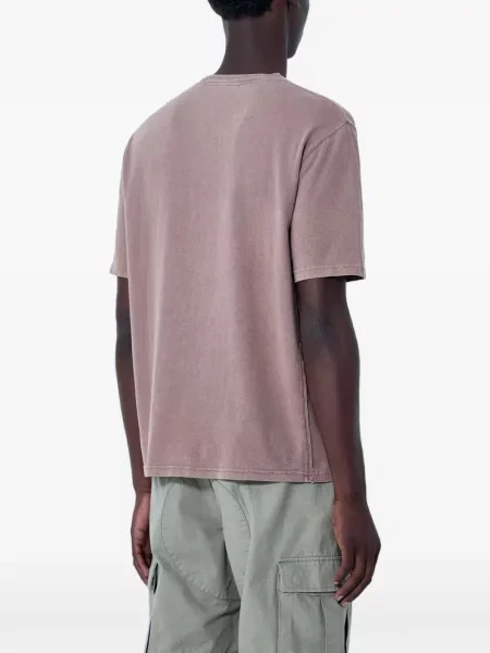 Tricou Achm din jerseu cu autograf maro