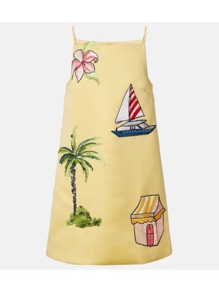 Rochie Leo Lin cu mărgele galben