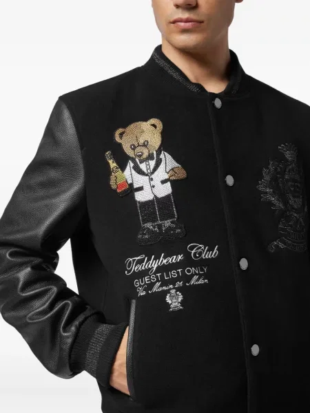 Geacă Philipp Plein cu strasuri negru