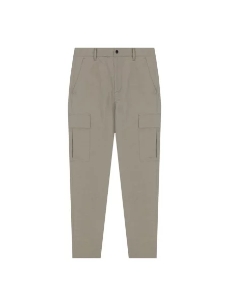 Lniane spodnie cargo People Of Shibuya zielone