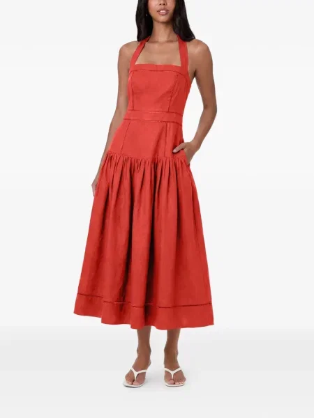 Midi haljina Nicholas s halter ovratnikom crvena