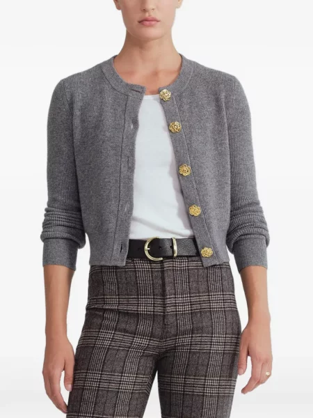 Cardigan Cara Cara cu model floral gri