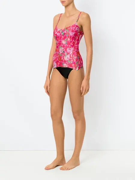 Gėlėtas raštuotas bikinis Amir Slama rožinė