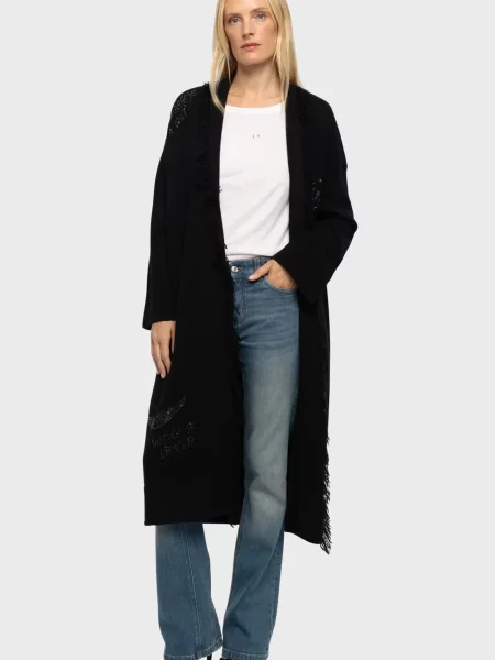 Шерстяное пальто Zadig&voltaire черное
