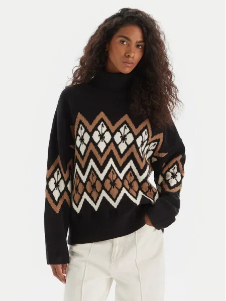 Roxy Bluză cu gât Saltwater Lover negru