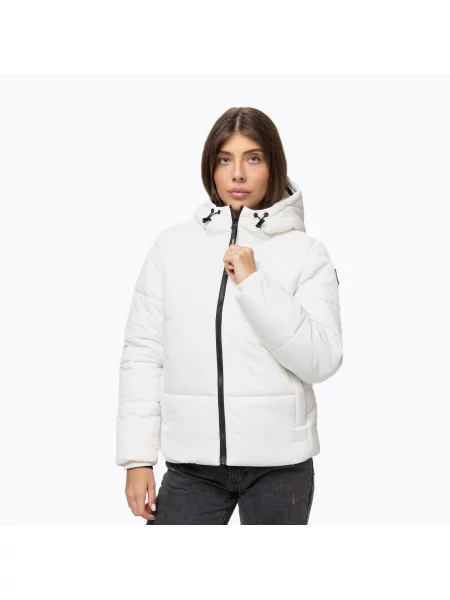 Geacă de iarnă pentru femei Pitbull Vista Quilted Hooded off white alb
