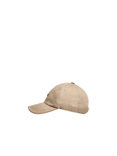 Czapka z daszkiem Moncler z logo brązowa