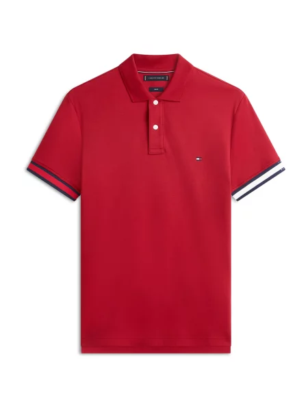 TOMMY HILFIGER Tricou albastru marin / roșu alb