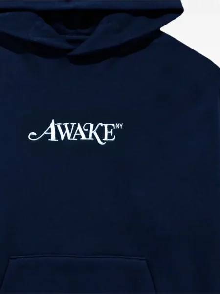 Суичър с качулка Awake Ny бродиран синьо