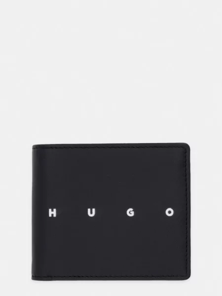 HUGO De piele portofel negru