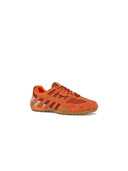 Tenisky Geox so vzorom hadej kože oranžová