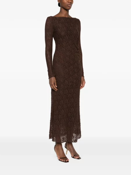 Lung rochie maxi Imperial tricotate maro