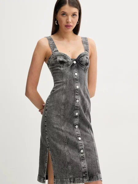 Moschino Jeans rochie jeans mini mulata gri