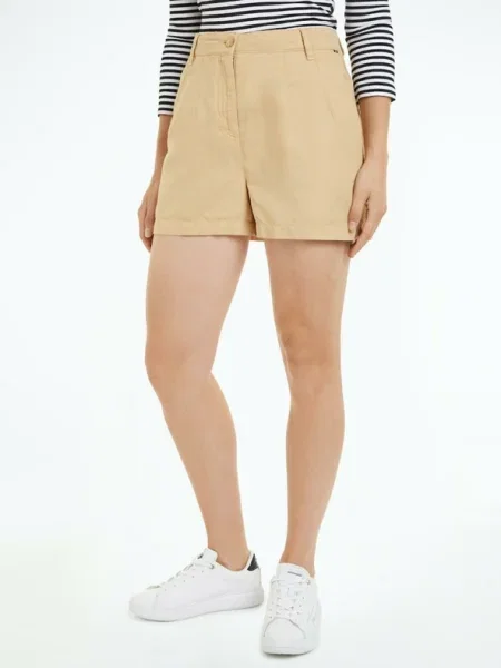 Tommy Hilfiger Szövet rövidnadrág bézs
