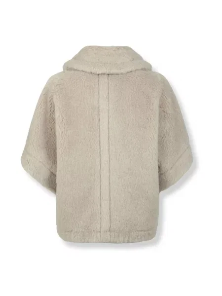 Kurtka Max Mara wełniana typu teddy beżowa
