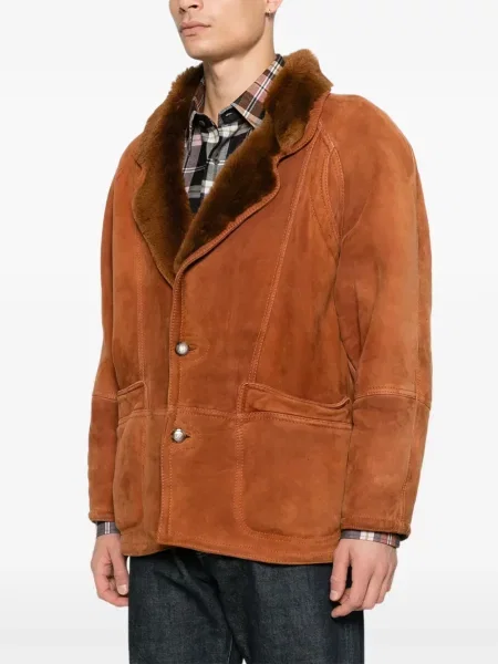 Kožený retro kabát A.n.g.e.l.o. Vintage Cult hnědý
