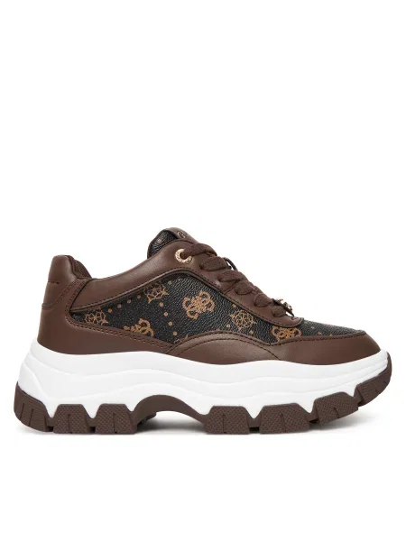 Sneakerși Guess maro