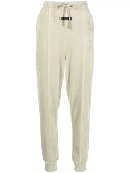 Pantaloni Fear Of God Essentials din velur alergare cu cordon verde