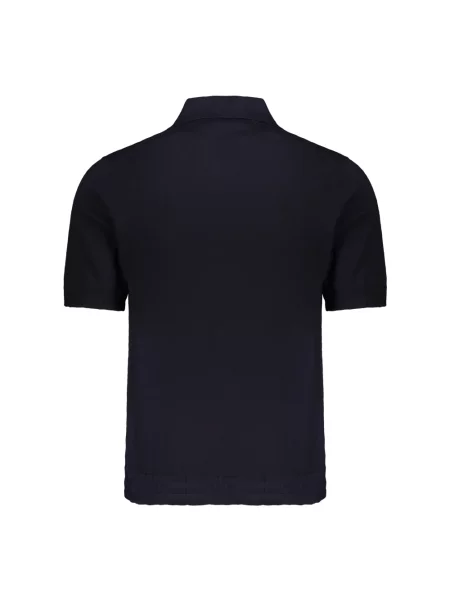 Krótka koszulka polo Burberry z krótkim rękawem niebieska