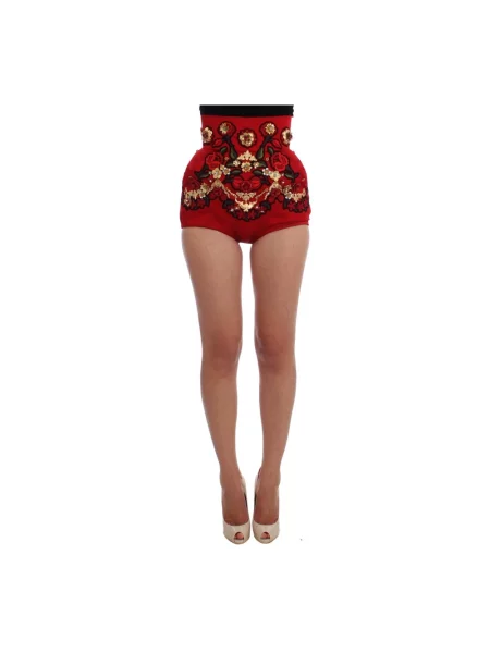 Szorty Dolce And Gabbana z wysoką talią czerwone