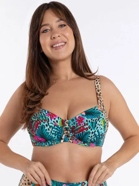 Купальный лиф на косточках с мягкой чашкой