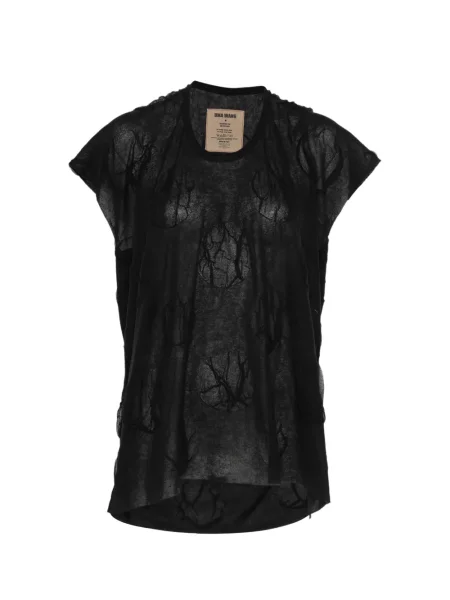 Top Uma Wang scurt negru