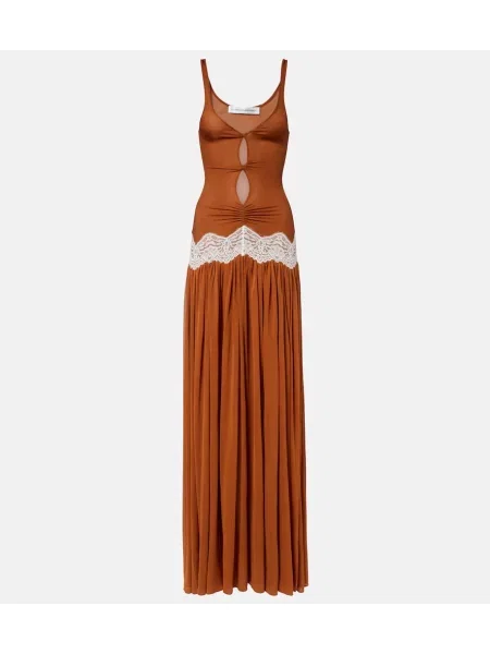 Rochie Christopher Esber din dantelă maro